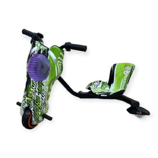 صورة سكوتر درفت صغير أخضر جميلة 36 فولت بثلاث عجلات